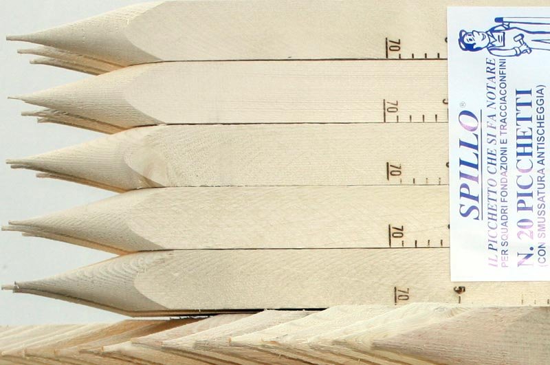 Picchetti in legno Spillo per misurazioni