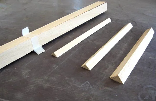 Smussi in legno in diverse dimensioni